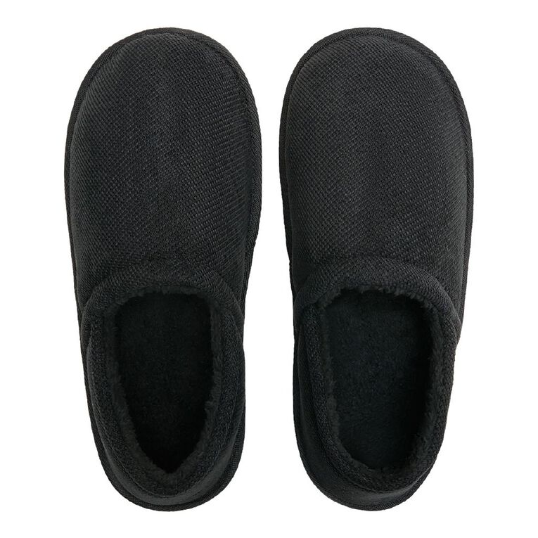 H&H Men's Joel Closed Back Slippers, Black, hi-res