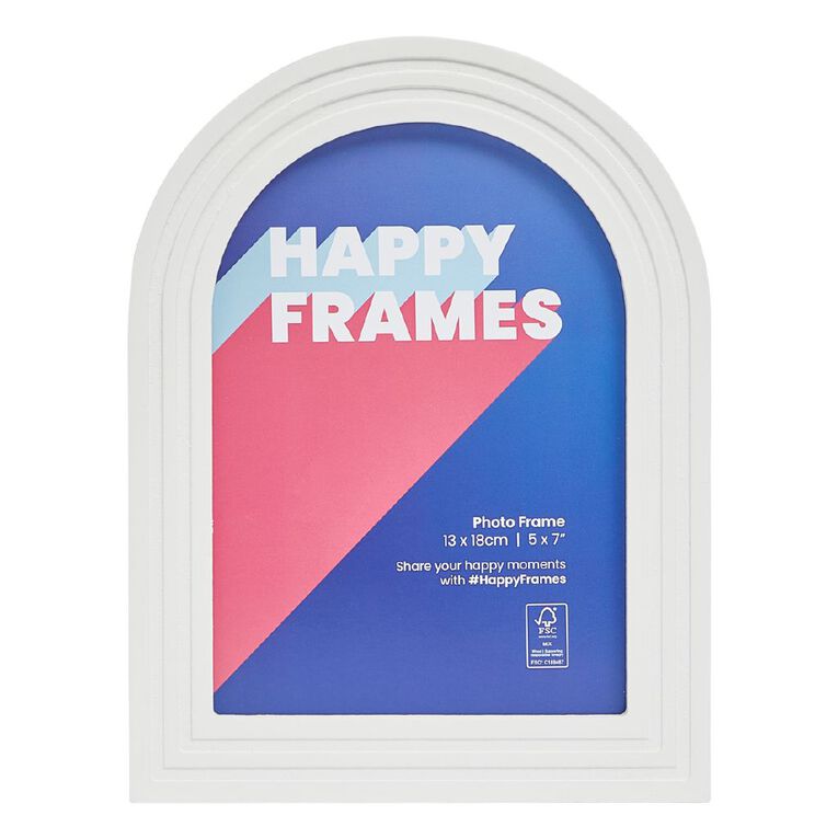 Happy Frames Layered Arch 13 x18 White, , hi-res