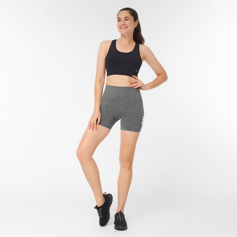 Active Intent Women's Seamless Shorts, Grey Dark, hi-res
