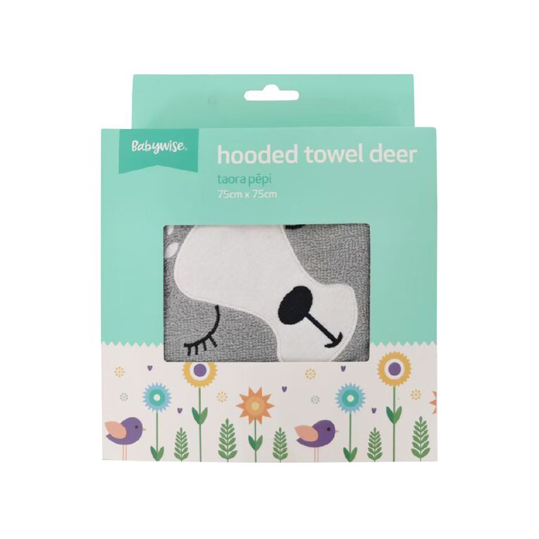 Babywise Hooded Towel Deer 75cm x 75cm, , hi-res