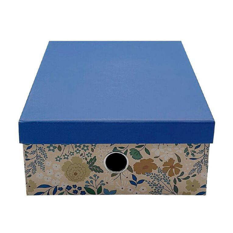 Uniti Blossom Storage Box Floral Blue, , hi-res