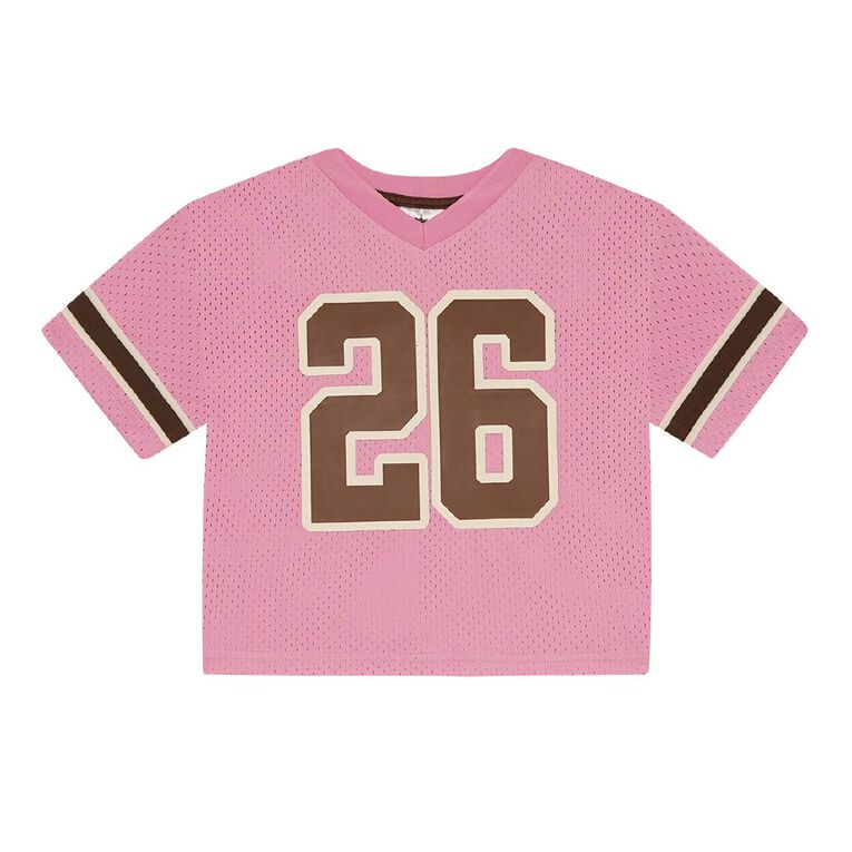 Young Original Toddler Short Sleeve Eyelet Tee, Pink Mid, hi-res