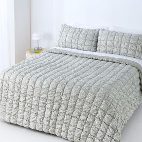 Living & Co 3 Piece Comforter Set Bubble Green