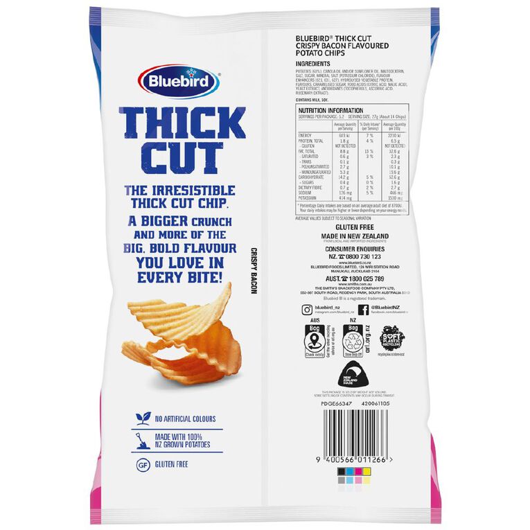 Bluebird Thick Cut Crispy Bacon 140g, , hi-res