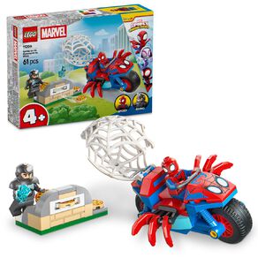 LEGO Spider-Man On His Motorcycle vs Rhino 11206