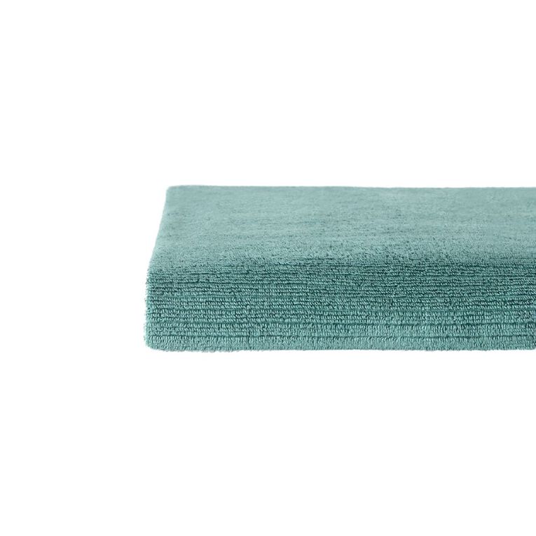 Living & Co Plush Ribbed Spa Towel Green 90cm x 150cm, Green, hi-res