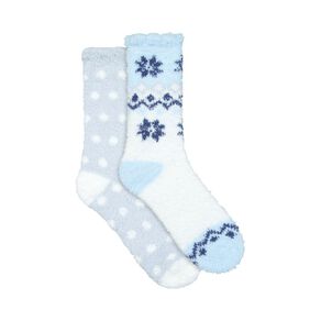 Underworks Women's Heat Bods Marshmallow Socks 2 Pack
