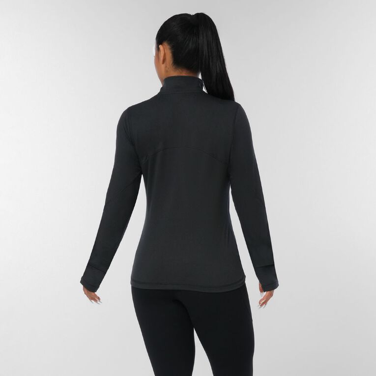 Active Intent Women's Quarter Zip Sweatshirt, Black, hi-res