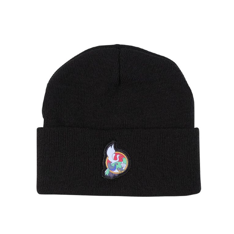Schooltex Parkview Parua Beanie with Badge, Black, hi-res