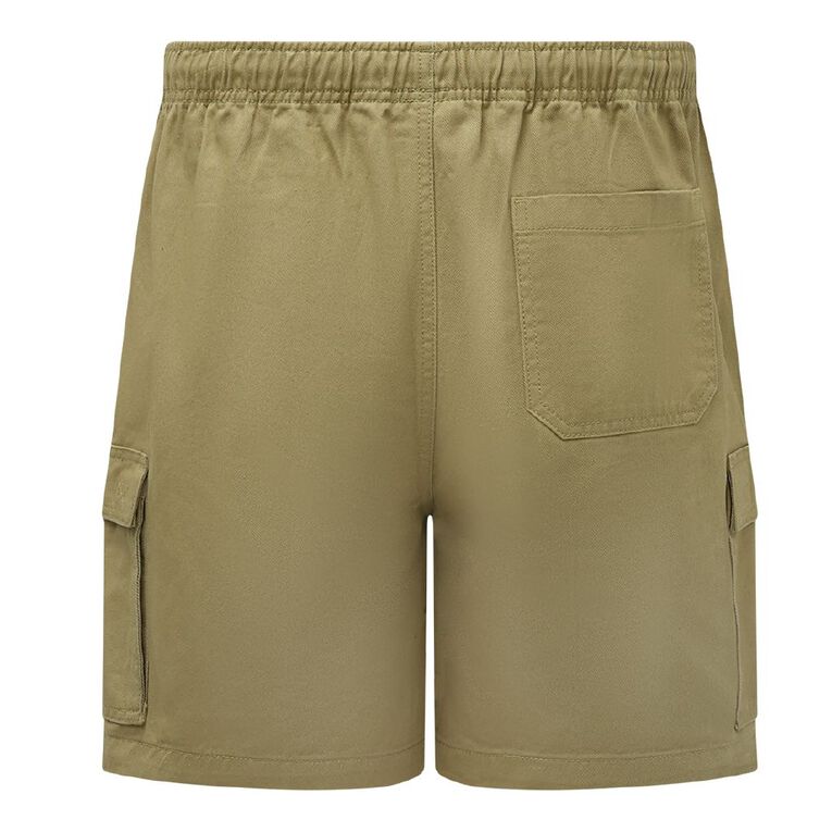 Rivet Bellow Pocket Shorts, Khaki, hi-res