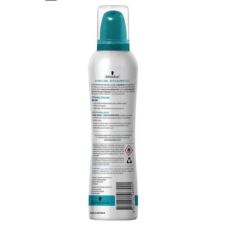 Schwarzkopf Extra Care Strong Hold Mousse 150g, , hi-res