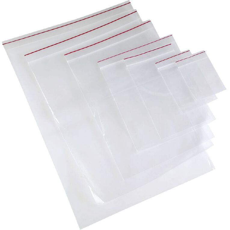 Esselte Zip Lock Bags 130mm x 200mm 50 Pack Clear, , hi-res