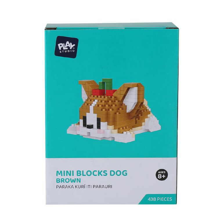 Play Studio Mini Blocks Dog Brown Mid, , hi-res
