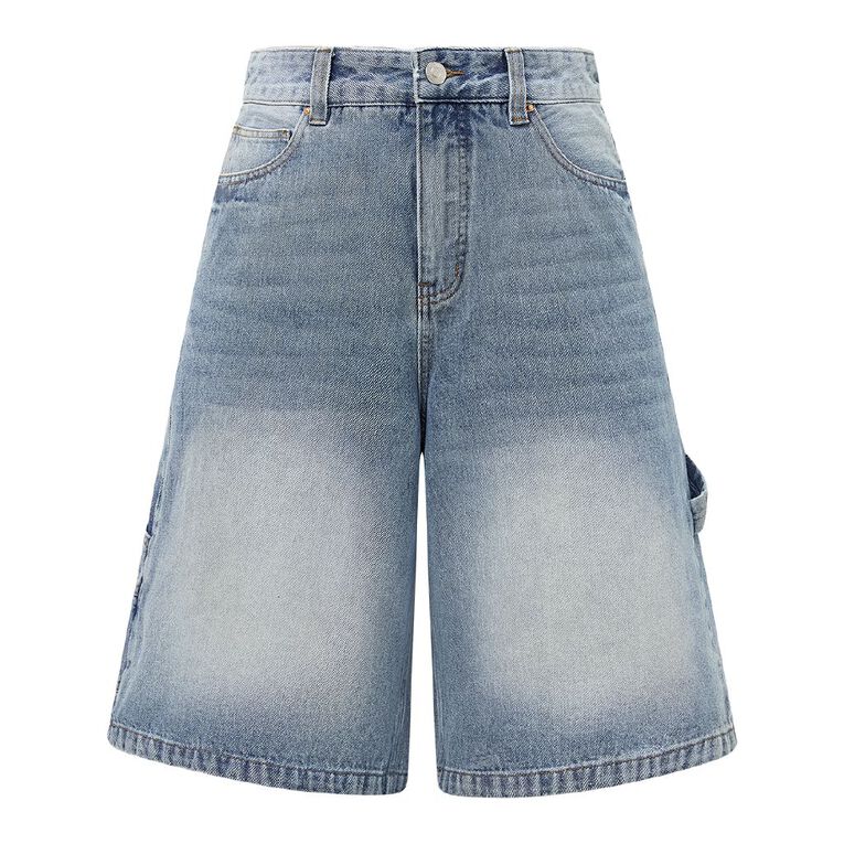 H&H Women's Oversized Jorts, Denim Light, hi-res