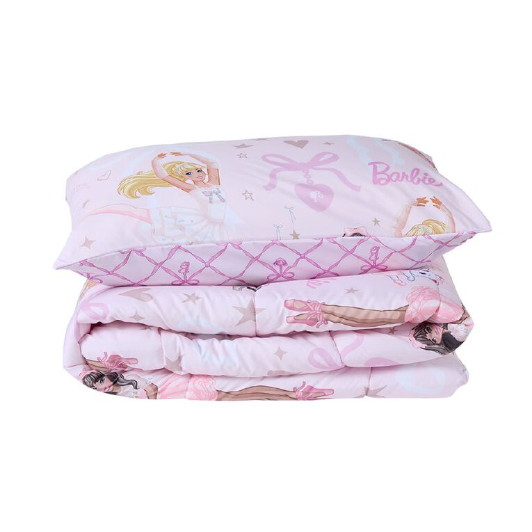 Barbie Comforter Set 2 Piece Multi-Coloured Single, , hi-res