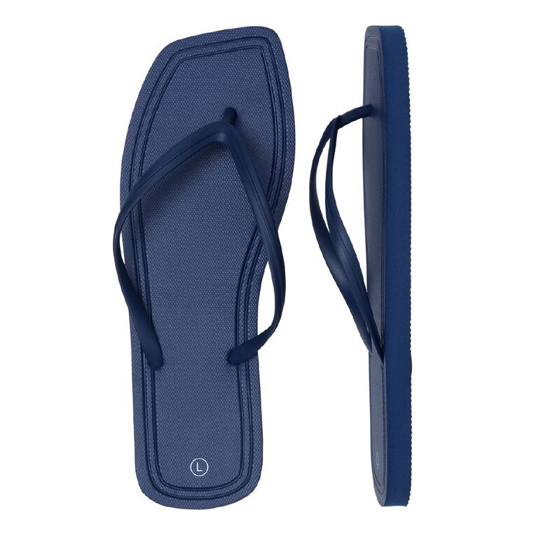 H&H Women's Square Toe Jandal, Navy, hi-res