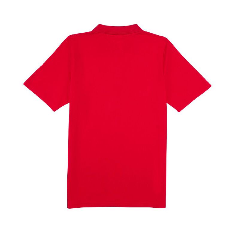 Schooltex Hoon Hay School Short Sleeve Polo with Embroidery, Red Mid, hi-res