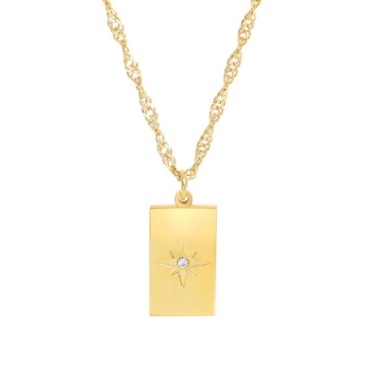 Waterproof Premium Star CZ Pendant Necklace, , hi-res