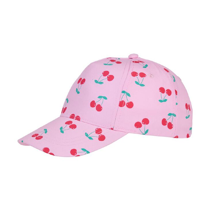 Young Original Girl's Printed Cap, Pink Mid, hi-res