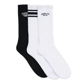 H&H Men's Graphic Crew Socks 3 Pack