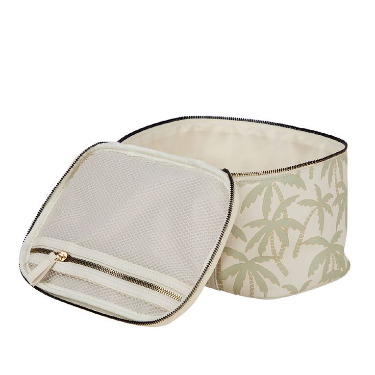Poppi Large Cosmetic Bag Palm Trees, , hi-res