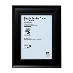 Living & Co Classic Border Frame Black 5in x 7in