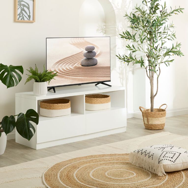 Living & Co Tahoe Entertainment Unit 120cm White White, , hi-res