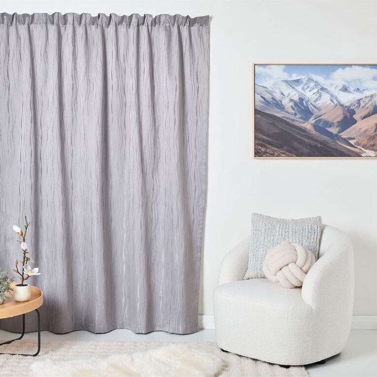 Living & Co Paloma Curtains Grey Light 150-230cm Wide/160cm Drop, Grey Light, hi-res