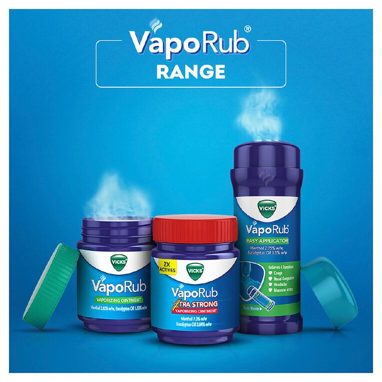 Vicks VapoRub Ointment Decongestant Chest Rub Extra Strong, , hi-res
