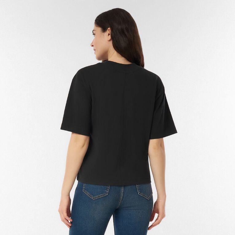 H&H Women's Short Sleeve Smart Tee, Black, hi-res