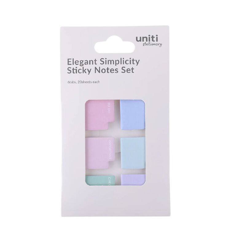 Uniti Stationery Elegant Simplicity Sticky Notes Set, , hi-res