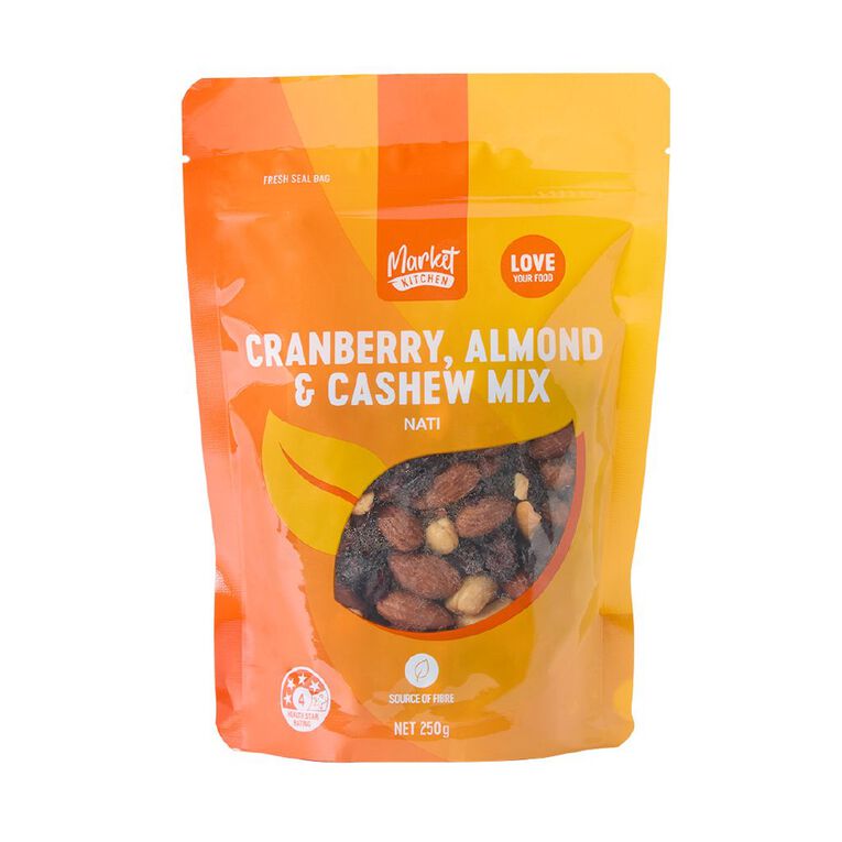 Market Kitchen Cranberry Almond & Cashews 250g, , hi-res