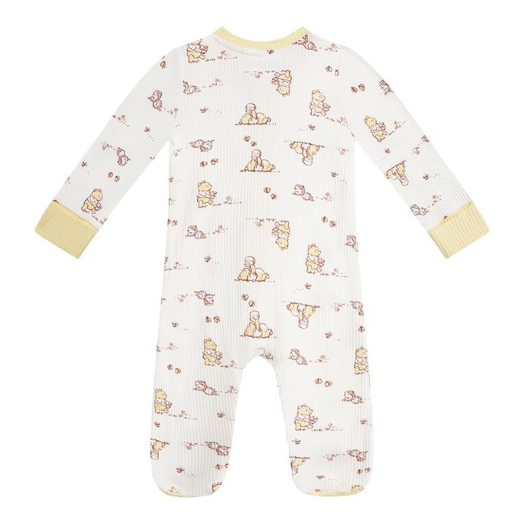Winnie the Pooh Babies' 2 Way Zip All-in-One, Cream, hi-res