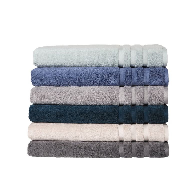 Living & Co Montreal Spa Towel Pewter Charcoal 90cm x 150cm Charcoal