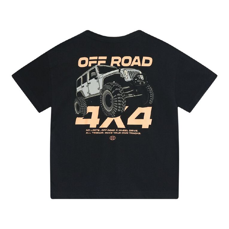 Young Original Short Sleeve Graphic Boxy Tee, Black, hi-res