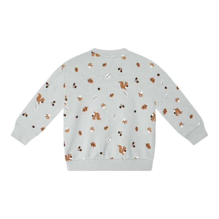 Young Original Babies' Printed Crew Sweatshirt, Green Light, hi-res