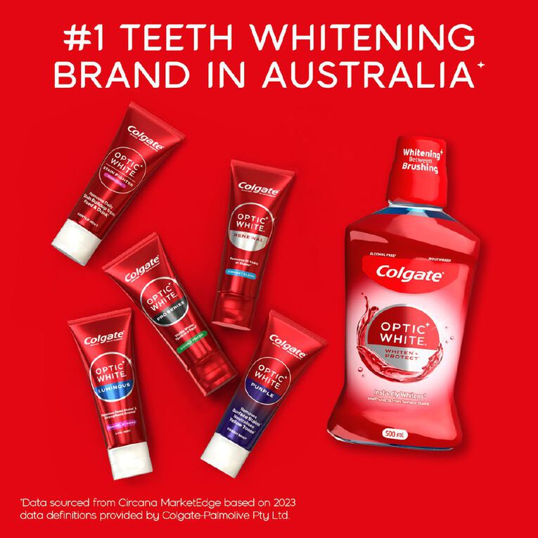 Colgate Optic White Mouthwash Freshmint 500ml, , hi-res