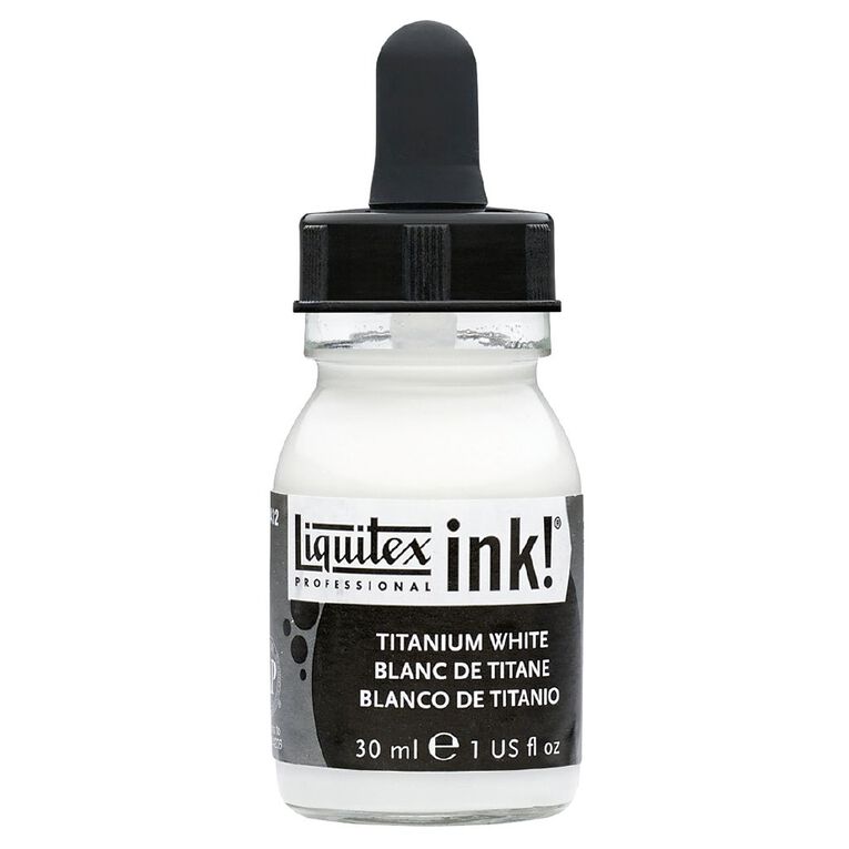 Liquitex Ink 30ml Titanium White, , hi-res