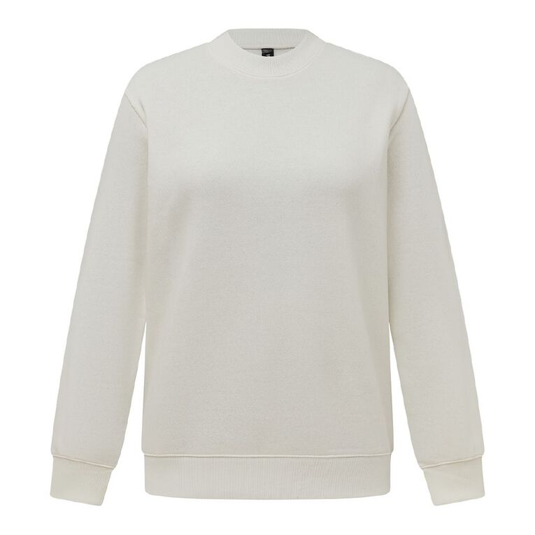 H&H Women's Classic Crew Sweatshirt, Cream, hi-res