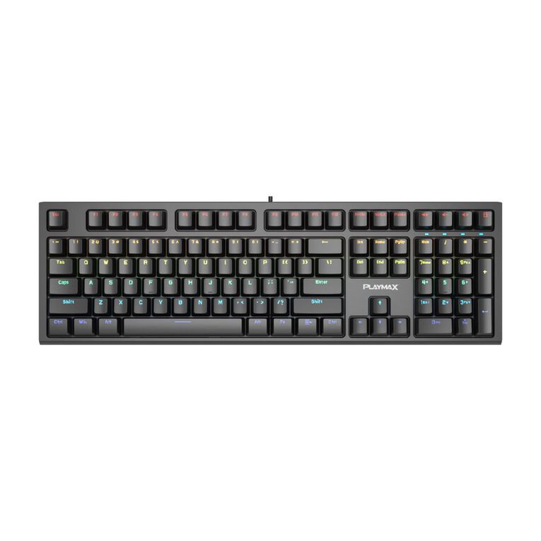 Playmax RGB Mechanical Gaming Keyboard With Key Caps Black, , hi-res