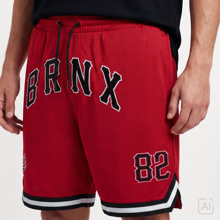 Garage Men's Basketball Shorts, Red Dark, hi-res