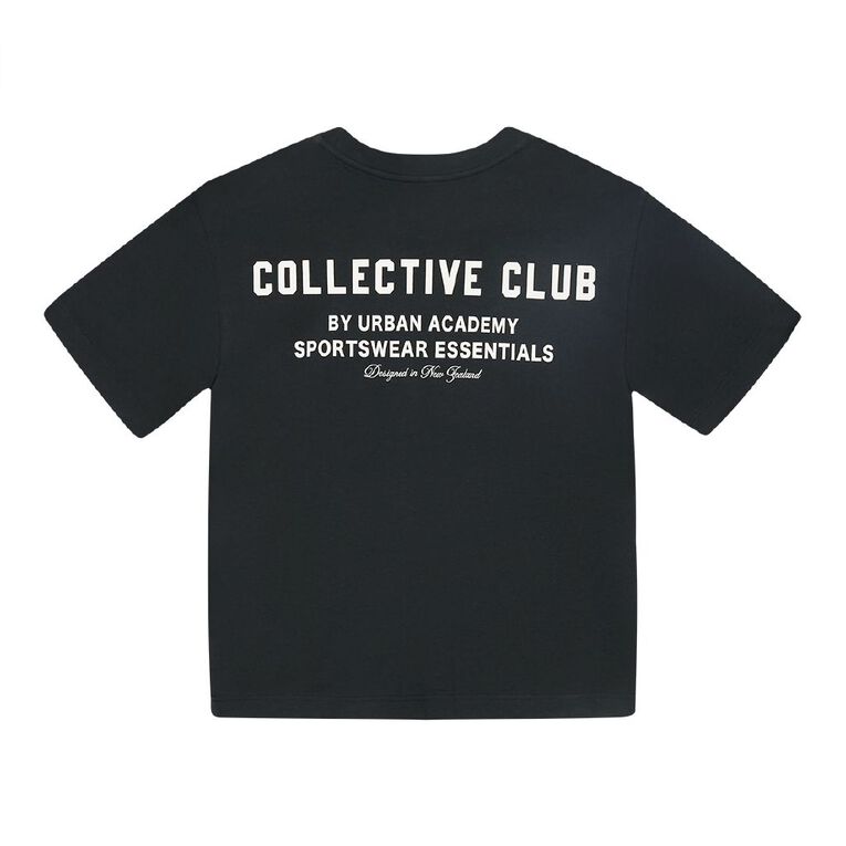 Young Original Short Sleeve Urban Academy Heavyweight Boxy Tee, Black, hi-res