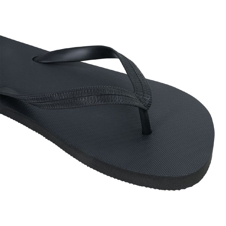 H&H Men's Plain Jandals, Black, hi-res