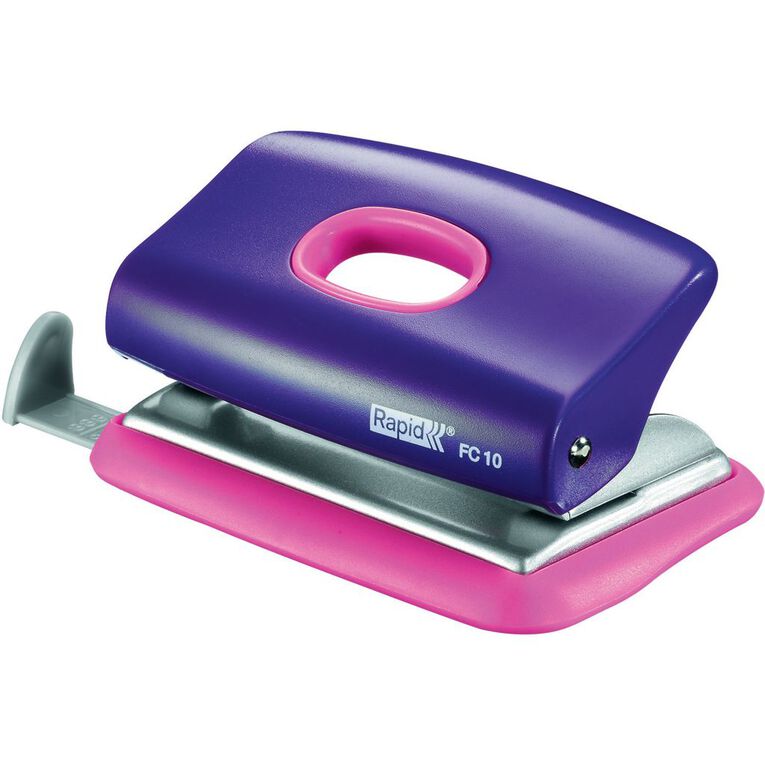 Rapid Fc10 2 Hole Punch Funky Purple/Pink 10 Sheet Pink Mid, , hi-res