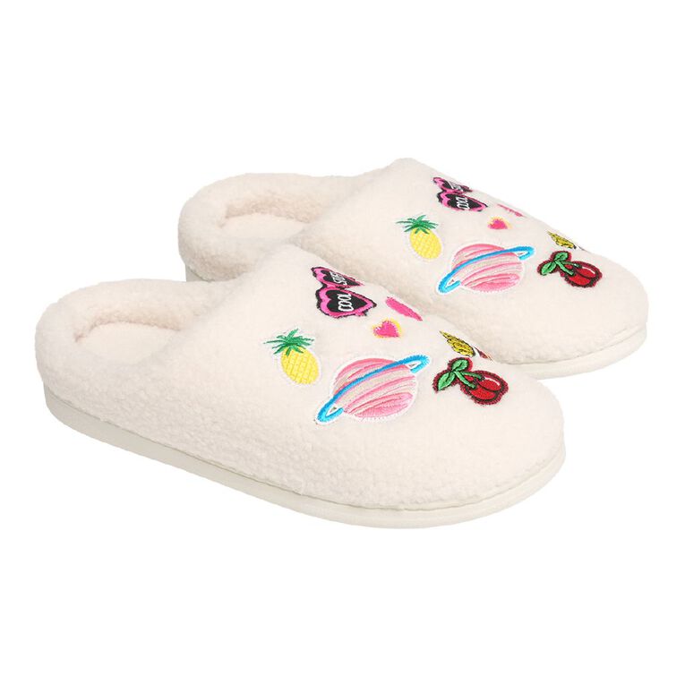 H&H Women's Billy Scuff Slippers, Cream, hi-res