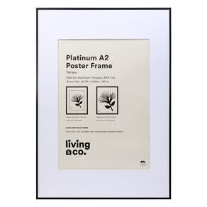 Living & Co Platinum Poster Frame A1/A2 Black