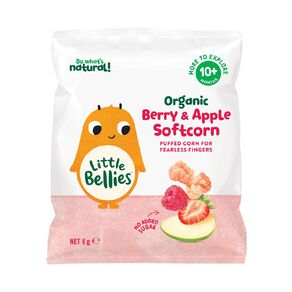 Little Bellies Baby Organic Berry and Apple Softcorn 8g