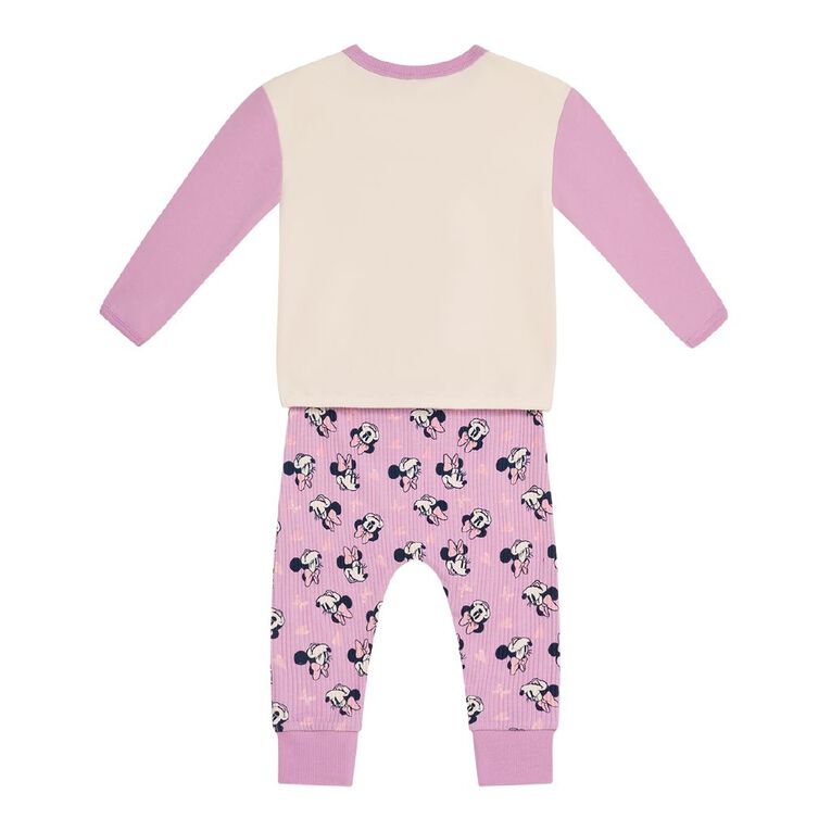 Minnie Mouse Babies' Long Sleeve 2 Piece Set, Purple Mid, hi-res