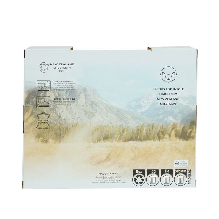 NEW ZEALAND SHEEPSKIN CO. Women's Sheepskin Lined Slipper Scuff BOX, Brown Dark, hi-res