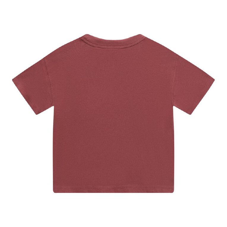 Young Original Toddler Short Sleeve Boxy Print Tee, Red Dark, hi-res